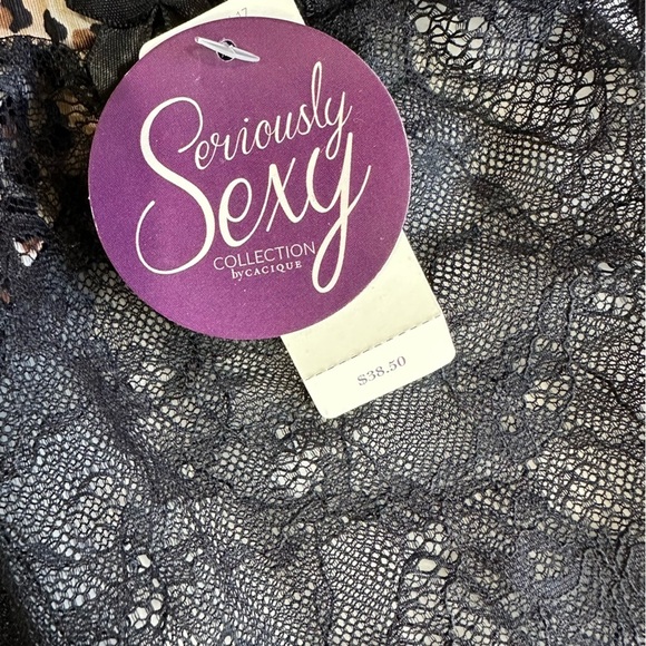 Cacique Plus Size Sexy Lace Skirted Thong Panty Leopard Print Size 22-24 NWT - Picture 5 of 8